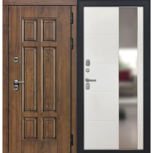 Входная дверь Luxor - Квадро - ФЛЗ-649 Капучино (зеркало)