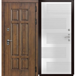 Входная дверь Luxor - Квадро - ФЛ-185 (10мм, ПВХ Ясень белый)