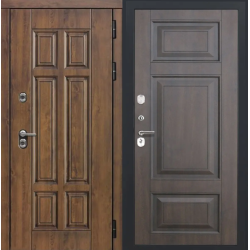 Входная дверь Luxor - Квадро - ФЛ-659 (12мм, Нуссбаум+черная патина винорит)