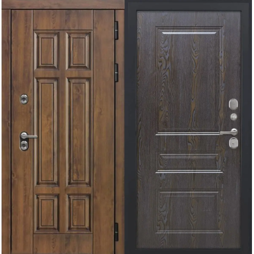 Входная дверь Luxor - Квадро - ФЛ-701 (10мм, Дуб шоколад)