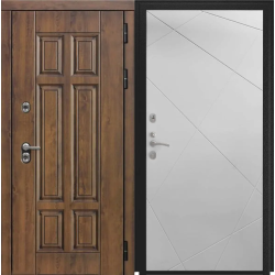 Входная дверь Luxor - Квадро - ФЛ-291 (Лине, 10мм, Белый софт)