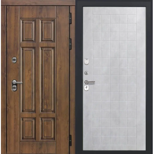 Входная дверь Luxor - Квадро - ФЛ-256 (10мм, Бетон снежный)