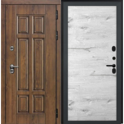 Входная дверь Luxor - Квадро - Без фрезеровки Дуб арктик горизонт