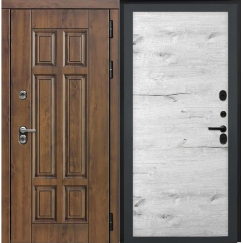 Входная дверь Luxor - Квадро - Без фрезеровки Дуб арктик горизонт