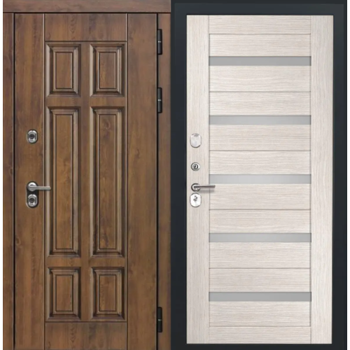 Входная дверь Luxor - Квадро - СБ-1 (ст. белое, 16мм, Капучино)