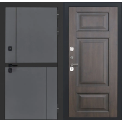 Входная дверь Luxor - Терио - ФЛ-659 (12мм, Нуссбаум+черная патина винорит)