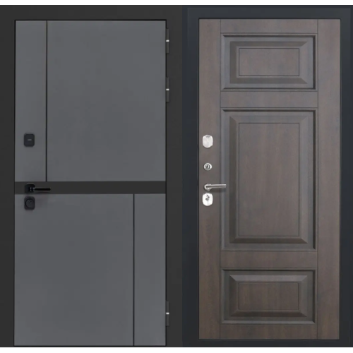 Входная дверь Luxor - Терио - ФЛ-659 (12мм, Нуссбаум+черная патина винорит)