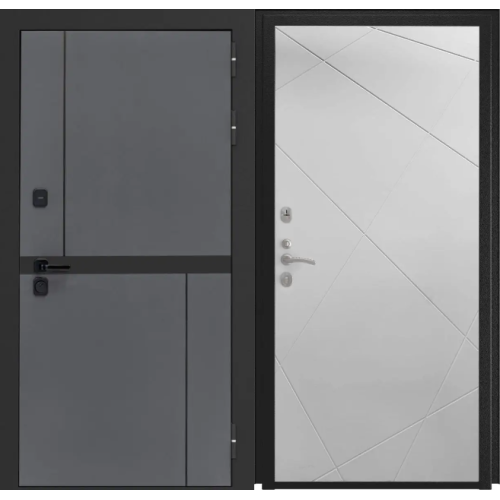 Входная дверь Luxor - Терио - ФЛ-291 (Лине, 10мм, Белый софт)