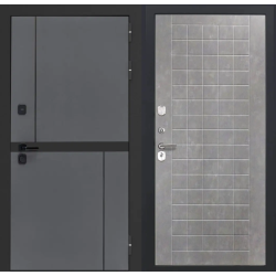 Входная дверь Luxor - Терио - ФЛ-256 (10мм, Бетон пепельный)