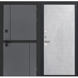 Входная дверь Luxor - Терио - ФЛ-256 (10мм, Бетон снежный)