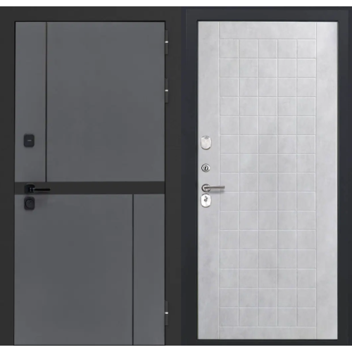 Входная дверь Luxor - Терио - ФЛ-256 (10мм, Бетон снежный)