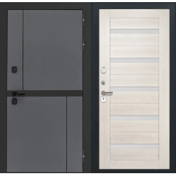 Входная дверь Luxor - Терио - СБ-1 (ст. белое, 16мм, Беленый дуб)