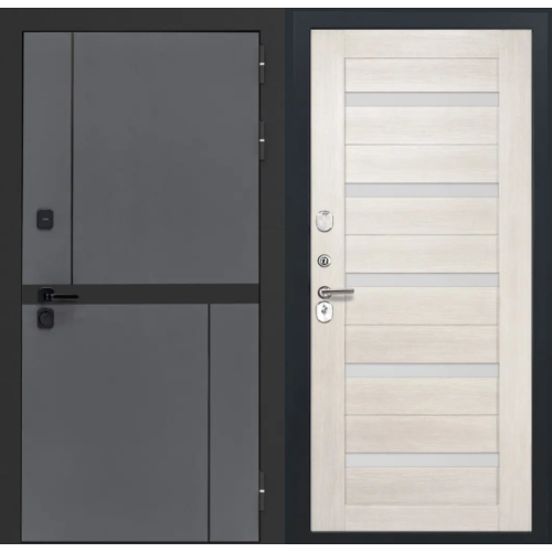 Входная дверь Luxor - Терио - СБ-1 (ст. белое, 16мм, Беленый дуб)