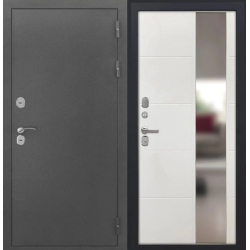 Входная дверь Luxor - Серебро - ФЛЗ-649 Капучино (зеркало)