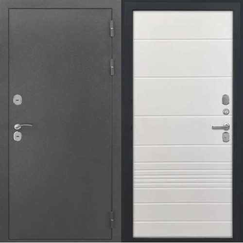 Входная дверь Luxor - Серебро - ФЛ-700 (10мм, Ясень белый)