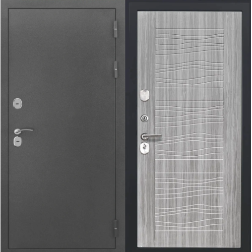 Входная дверь Luxor - Серебро - ФЛ-259 (10мм, Дуб с пилением)