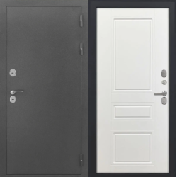 Входная дверь Luxor - Серебро - ФЛ-707 (10мм, Белый софт)