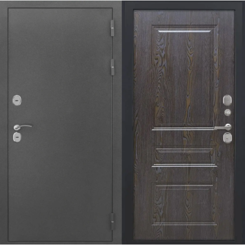 Входная дверь Luxor - Серебро - ФЛ-701 (10мм, Дуб шоколад)