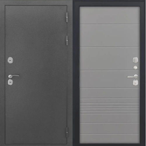 Входная дверь Luxor - Серебро - ФЛ-700 (10мм, Ясень грей)