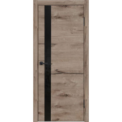 Межкомнатная дверь Лу-45 (Пацифик, черное стекло)