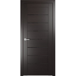 Межкомнатная дверь ЛУ-7 Венге (стекло лакобель черный)