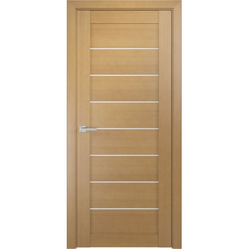 Межкомнатная дверь ЛУ-7 Орех (стекло сатинат)