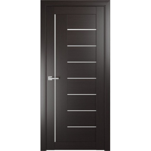 Межкомнатная дверь ЛУ-17 Венге (стекло сатинат)