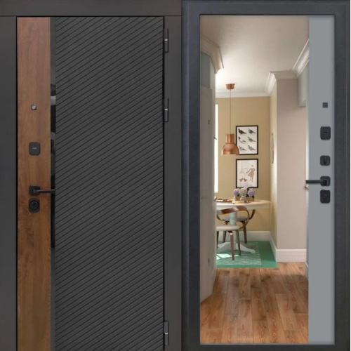 Входная дверь Luxor - 3КЛ-1101 - ФЛЗ-23 Веллуто гриджио