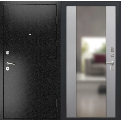 Входная дверь Luxor - 3б - Алиса (16мм, ПВХ Софт грей, зеркало