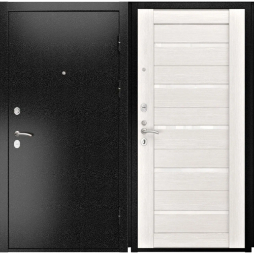 Входная дверь Luxor - 3б - СБ-1 (лак. белое, 16мм, Беленый дуб)