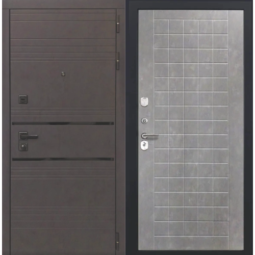 Входная дверь Luxor - 43 - ФЛ-256 (10мм, бетон пепельный)