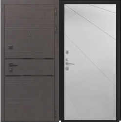 Входная дверь Luxor - 43 - ФЛ-291 (Line, 10мм, белый софт)