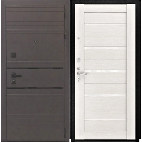 Входная дверь Luxor - 43 - СБ-1 (лак. белое, 16мм, беленый дуб)