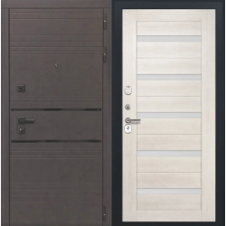 Входная дверь Luxor - 43 - СБ-1 (ст. белое, 16мм, беленый дуб)