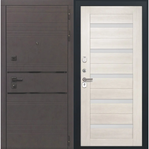 Входная дверь Luxor - 43 - СБ-1 (ст. белое, 16мм, беленый дуб)