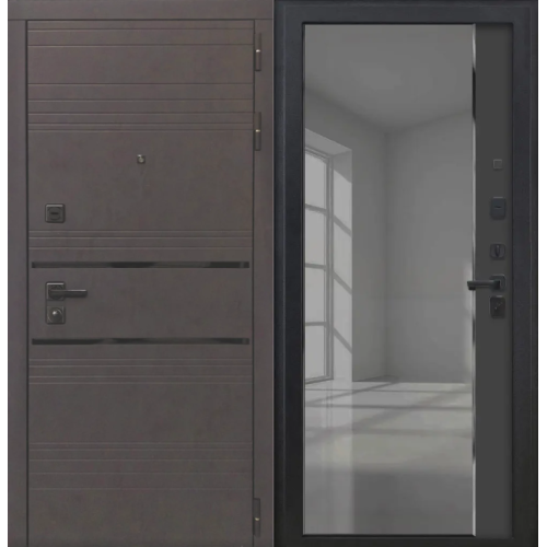 Входная дверь Luxor - 43 - ФЛЗ-618 черный кварц