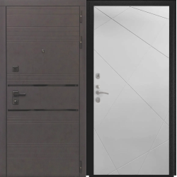 Входная дверь Luxor - 43 - ФЛ-291 (Лине, 10мм, белый софт)