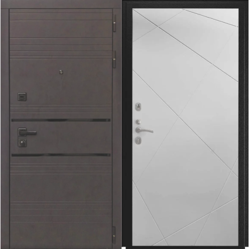 Входная дверь Luxor - 43 - ФЛ-291 (Лине, 10мм, белый софт)