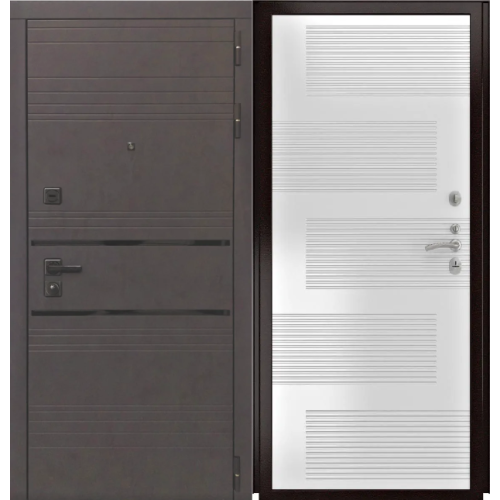 Входная дверь Luxor - 43 - ФЛ-185 (10мм, ПВХ ясень белый)