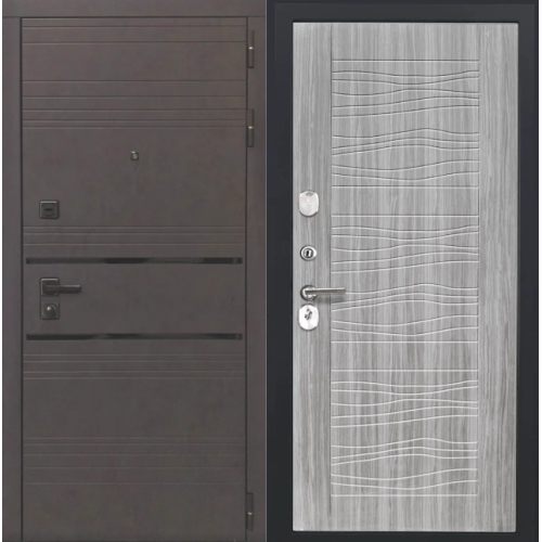 Входная дверь Luxor - 43 - ФЛ-259 (10мм, дуб с пилением)