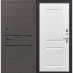 Входная дверь Luxor - 43 - ФЛ-677 (10мм, белый матовый)