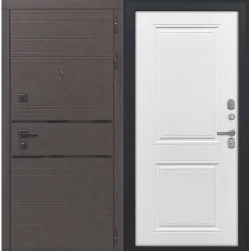 Входная дверь Luxor - 43 - ФЛ-677 (10мм, белый матовый)