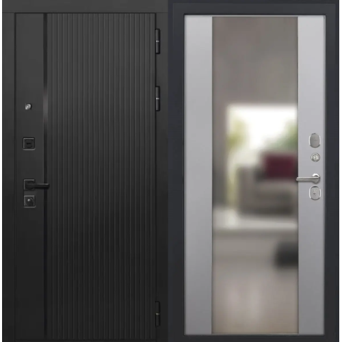 Входная дверь Luxor - 45 - Алиса (16мм, ПВХ софт грей, зеркало)