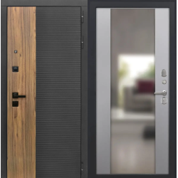 Входная дверь Luxor - 46 - Алиса (16мм, ПВХ Софт грей, зеркало)