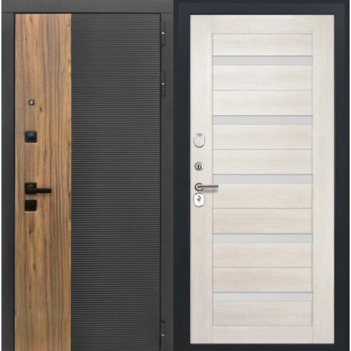 Входная дверь Luxor - 46 - СБ-1 (ст. белое, 16мм, Беленый дуб)