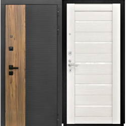 Входная дверь Luxor - 46 - СБ-1 (лак. белое, 16мм, Беленый дуб)