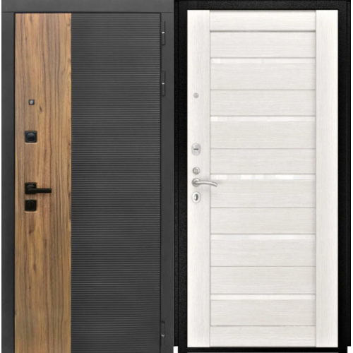 Входная дверь Luxor - 46 - СБ-1 (лак. белое, 16мм, Беленый дуб)