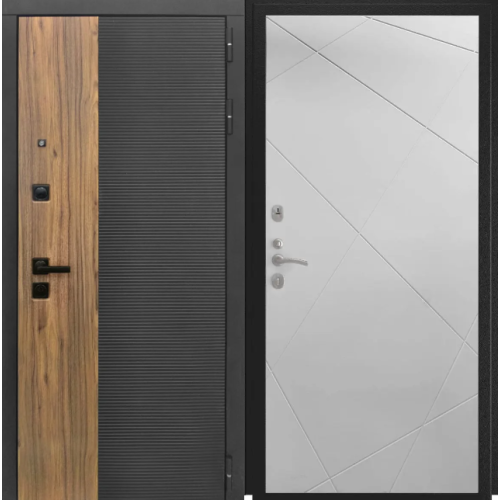 Входная дверь Luxor - 46 - ФЛ-291 (Лине, 10мм, Белый софт)