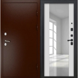 Входная дверь Luxor - медный антик - ФЛЗ -1 Белый матовый