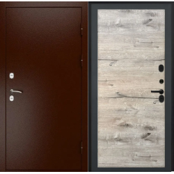 Входная дверь Luxor - медный антик - Без фрезеровки Дуб пацифик горизонт